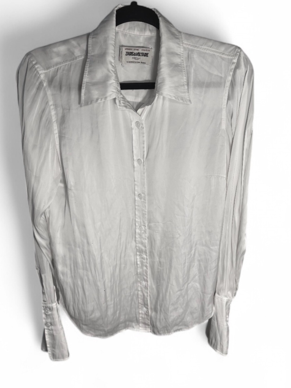 Zadig & Voltaire Tasko Satin White Shirt